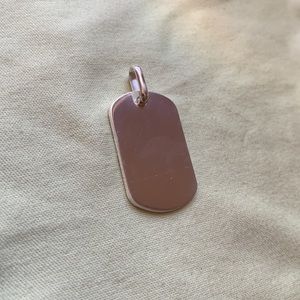 Solid Sterling silver 925 tag pendant